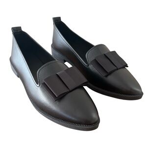 Black Bow Loafers